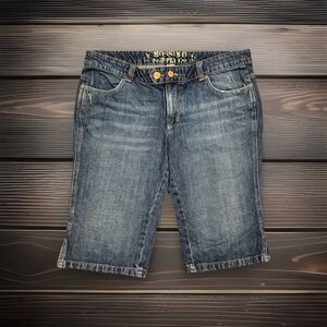 Mossimo Supply Co Skimmer Shorts 15 Distress Low Rise Blue Juniors Measure 36x14